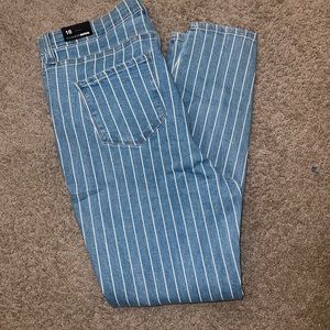Striped Denim Jeans